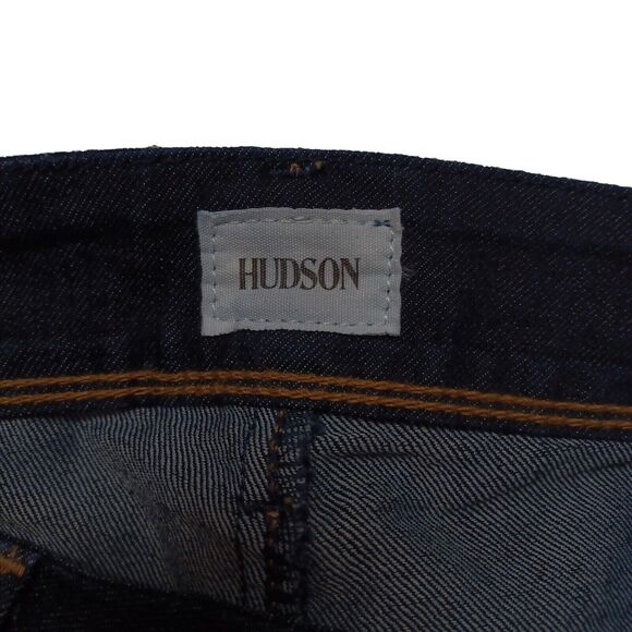 Hudson Collin Mid-Rise Skinny Women's Flap Pocket Dark Blue Jeans Size 26 - Picture 7 of 9